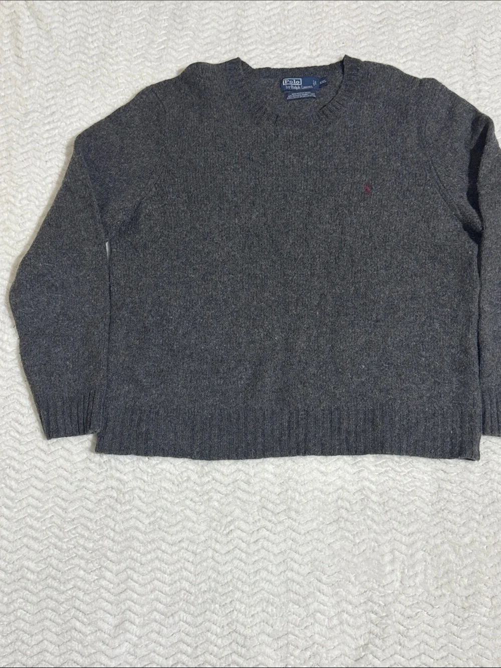 VTG Polo Ralph Lauren Sweater Crewneck Size XXL Mens Merino Wool Rabbit Hair